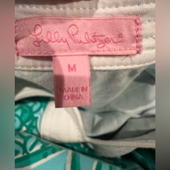 Lilly Pulitzer New Condition Medium Green and White Dress - Picture 4 of 6
